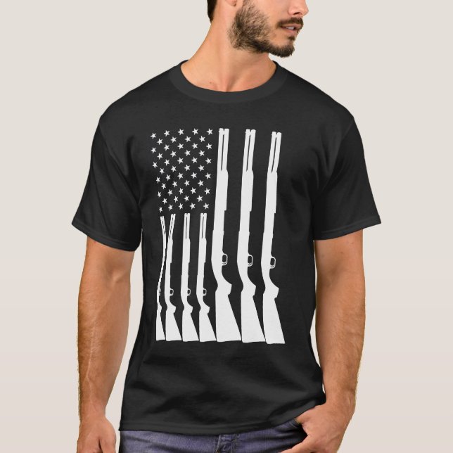 Camiseta Bandera de escopeta 2ª enmienda a los derechos de  (Anverso)