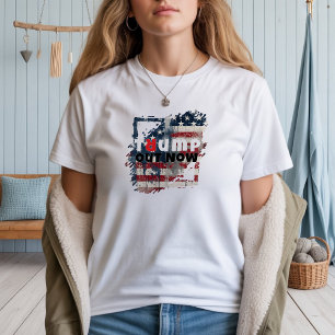 Camiseta Bandera de eslogan de protesta anti-Trump