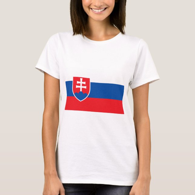 Camiseta Bandera de Eslovaquia (Anverso)