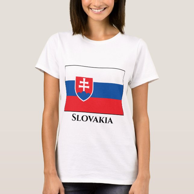 Camiseta Bandera de Eslovaquia (Anverso)