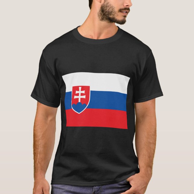 Camiseta Bandera de Eslovaquia (Anverso)