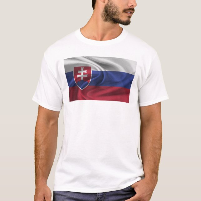 Camiseta Bandera De Eslovaquia (Anverso)