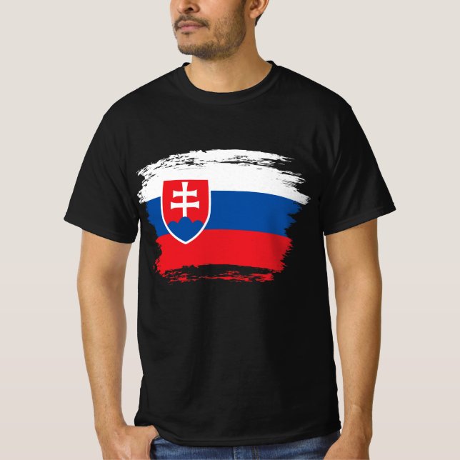 Camiseta Bandera de Eslovaquia (Anverso)