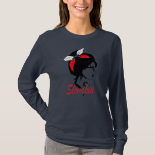 Camiseta Bandera de Eslovaquia Chica mujeres eslovacas 