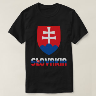 Camiseta Bandera de Eslovaquia y Patriótico del Escudo de A