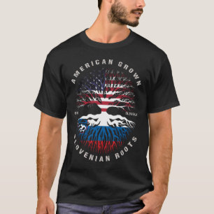 Camiseta Bandera de Eslovenia de raíces eslovenas cultivada