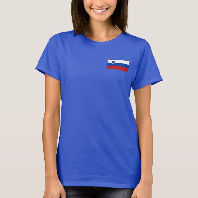Camiseta Bandera de Eslovenia y Map dk T-Shirt (Anverso)