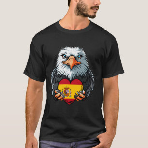 Camiseta Bandera de España Águila Español Corazón Raíces Es
