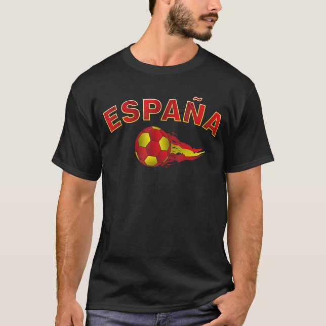 Camiseta Bandera de España con deporte mundial (Anverso)