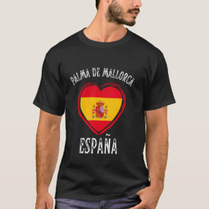 Camiseta Bandera de España Corazón Palma De Mallorca Ciudad