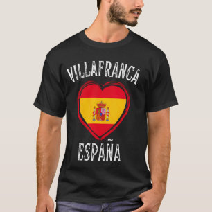 Camiseta Bandera de España Corazón Villafranca Del Panades 