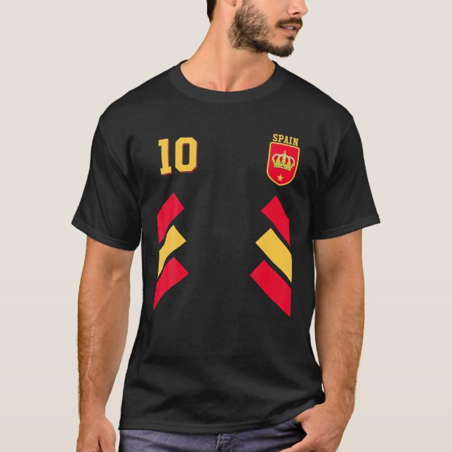 Camiseta Bandera de España del fútbol español Retro10 (Anverso)