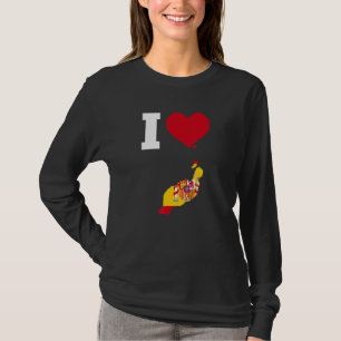 Camiseta Bandera de España para Lanzarote I Love Lanzarote