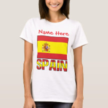 Bandera de España Personalizada Herencia Mujer