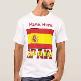 Camiseta Bandera de España Personalizada Hombres Herencia