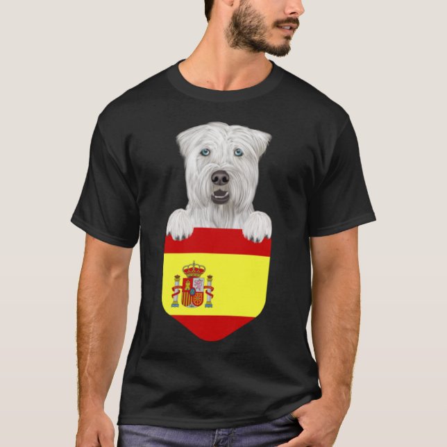 Camiseta Bandera De España Rueda Recubierta Blanda Perro Te (Anverso)