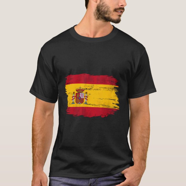 Camiseta Bandera De España Vintage Para Regalo Español (Anverso)