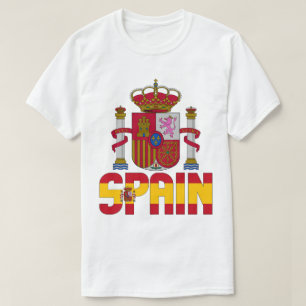 Camiseta Bandera de España y Patriótico Del Escudo De Armas
