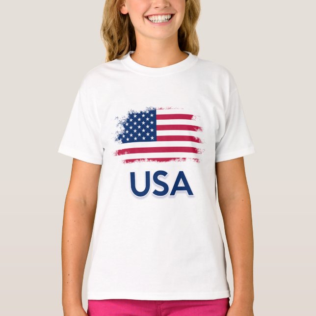 Camiseta Bandera de Estados Unidos (Anverso)