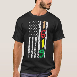 Camiseta Bandera de Estados Unidos 1619 Guay Afroamericano