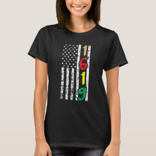 Camiseta Bandera de Estados Unidos 1619 Guay Afroamericano