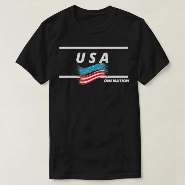 Camiseta Bandera de Estados Unidos 4 de julio (Diseño del anverso)