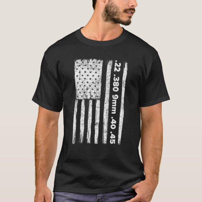 Camiseta Bandera de Estados Unidos 4 de julio Bandas Azules (Anverso)