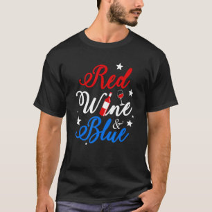 Camiseta Bandera De Estados Unidos 4 De Julio Vino Rojo Y A