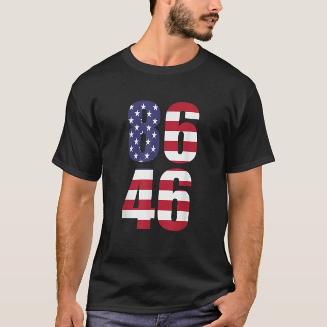 Camiseta Bandera de Estados Unidos 8646 Anti 86 46 Votación (Anverso)