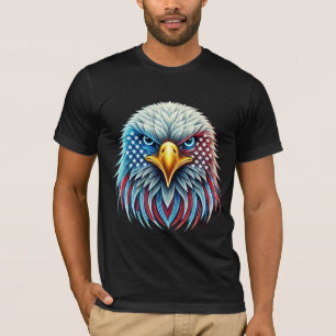 Camiseta Bandera de Estados Unidos Águila Calva Patriótica