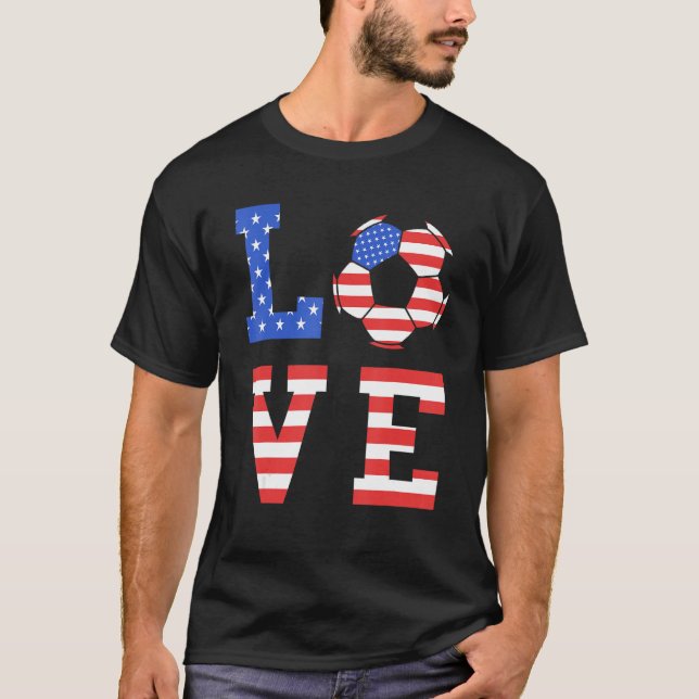 Camiseta Bandera de Estados Unidos Ama a Estados Unidos Equ (Anverso)