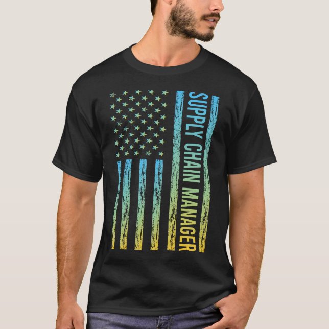 Camiseta Bandera de Estados Unidos amarilla azul - Gestor d (Anverso)