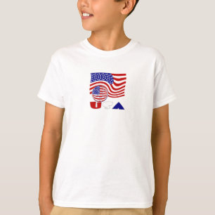 Camiseta Bandera de Estados Unidos América USA Balón de Fút