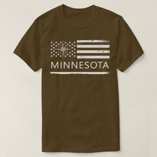 Camiseta Bandera de Estados Unidos Amor del Estado Minnesot (Diseño del anverso)
