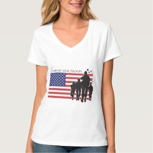 Camiseta Bandera de Estados Unidos - Apoya a nuestras tropa