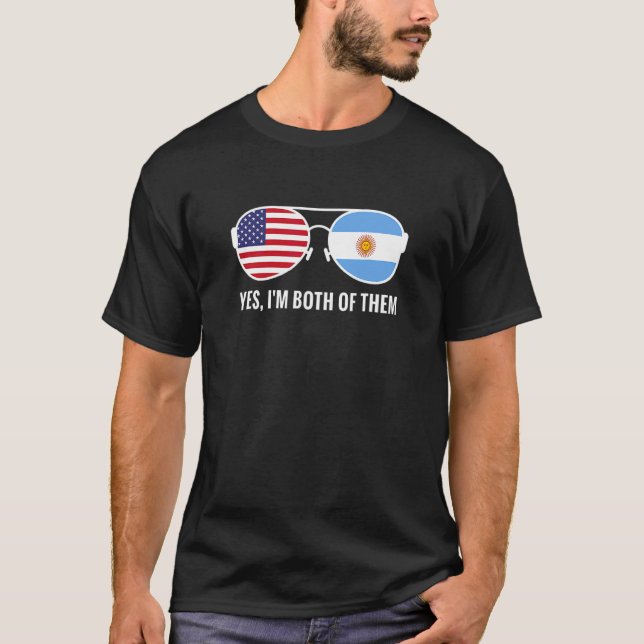 Camiseta Bandera de Estados Unidos Argentina gafas de sol a (Anverso)