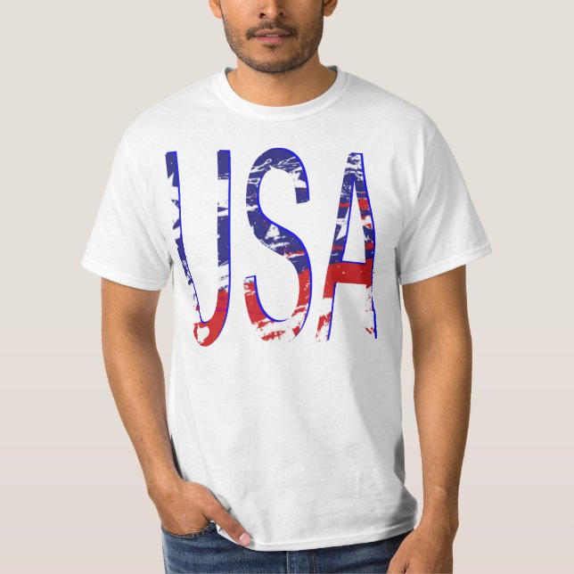 Camiseta Bandera de Estados Unidos asombrosa Fab de dos ton (Anverso)