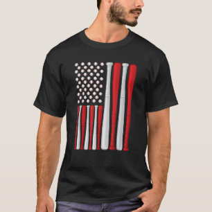 Camiseta Bandera de Estados Unidos Bandera de Béisbol Ameri