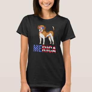 Camiseta Bandera De Estados Unidos Beagle Perro Gafas De So