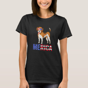 Camiseta Bandera De Estados Unidos Beagle Perro Gafas De So
