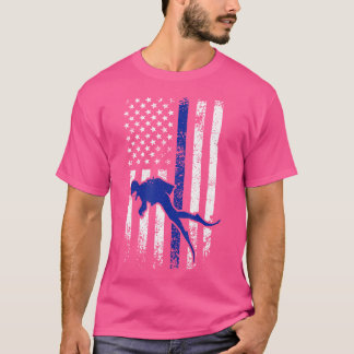 Camiseta Bandera De Estados Unidos Buceo Scuba