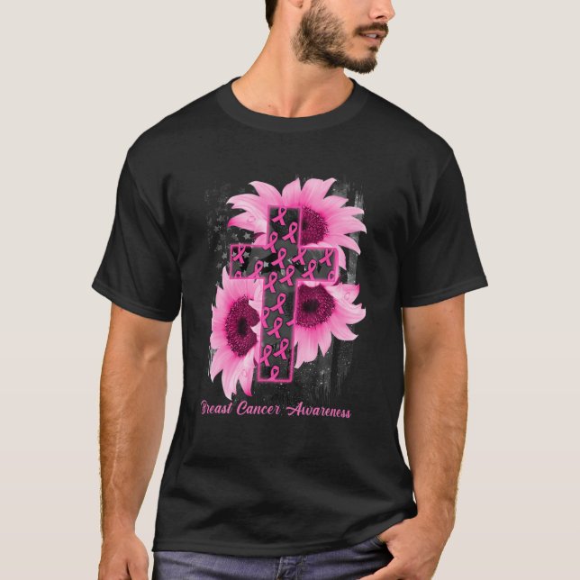 Camiseta Bandera de Estados Unidos Cáncer de Mama de Cinta  (Anverso)