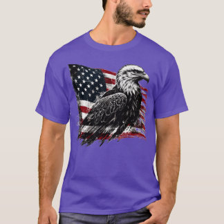 Camiseta Bandera de Estados Unidos con águila calva