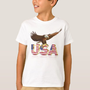 Camiseta Bandera de Estados Unidos con águila calva