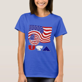 Camiseta Bandera de Estados Unidos de América Balón de fútb