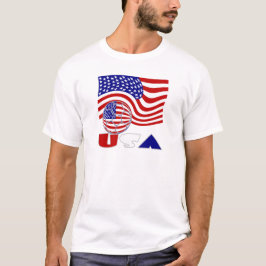 Camiseta Bandera de Estados Unidos de América Balón de fútb