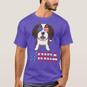 Camiseta Bandera de Estados Unidos de América Bernard Dog G