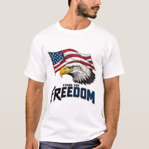 Camiseta Bandera de Estados Unidos de América por la Libert