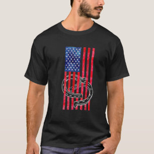 Camiseta bandera de estados unidos de herradura fría