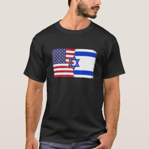 Camiseta Bandera de Estados Unidos de Israel